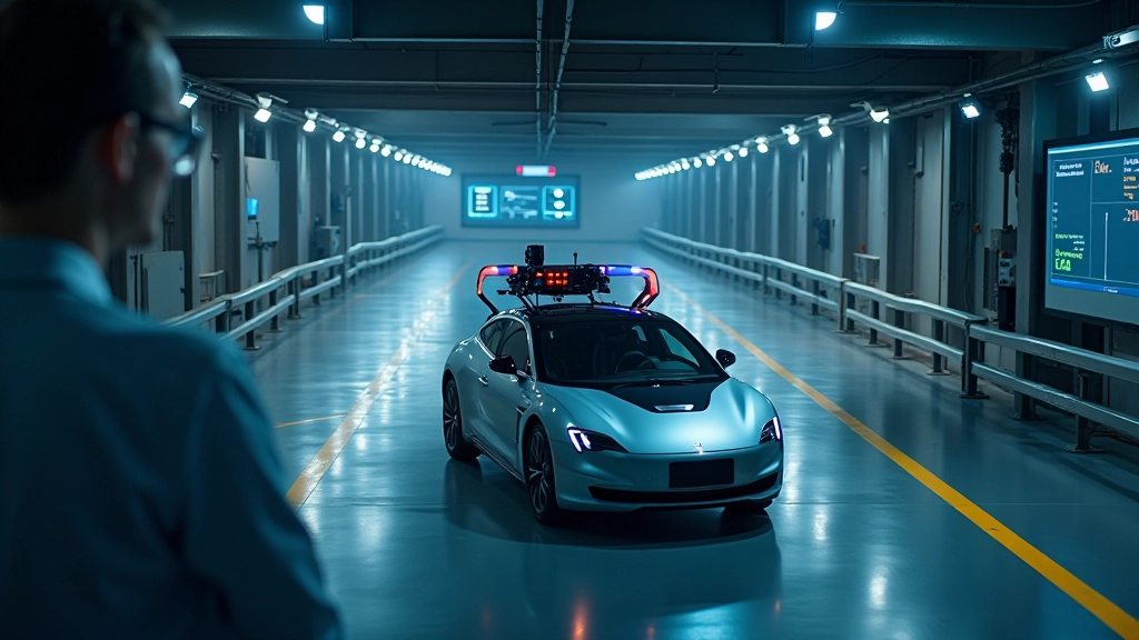 Testing facility showing autonomous vehicle safety validation systems